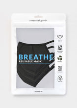 Load image into Gallery viewer, Breathe Safety Mask - (Black/3-Pack)
