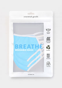 Breathe Safety Mask - (Blue/3-Pack)