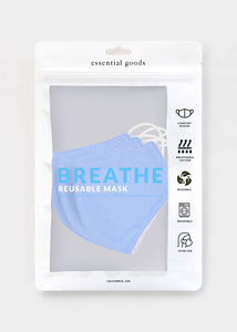 Breathe Cotton Mask - Blue (3-Pack)