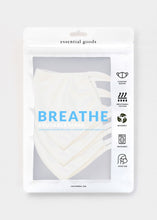 Load image into Gallery viewer, Breathe Cotton Mask - White (3-Pack)
